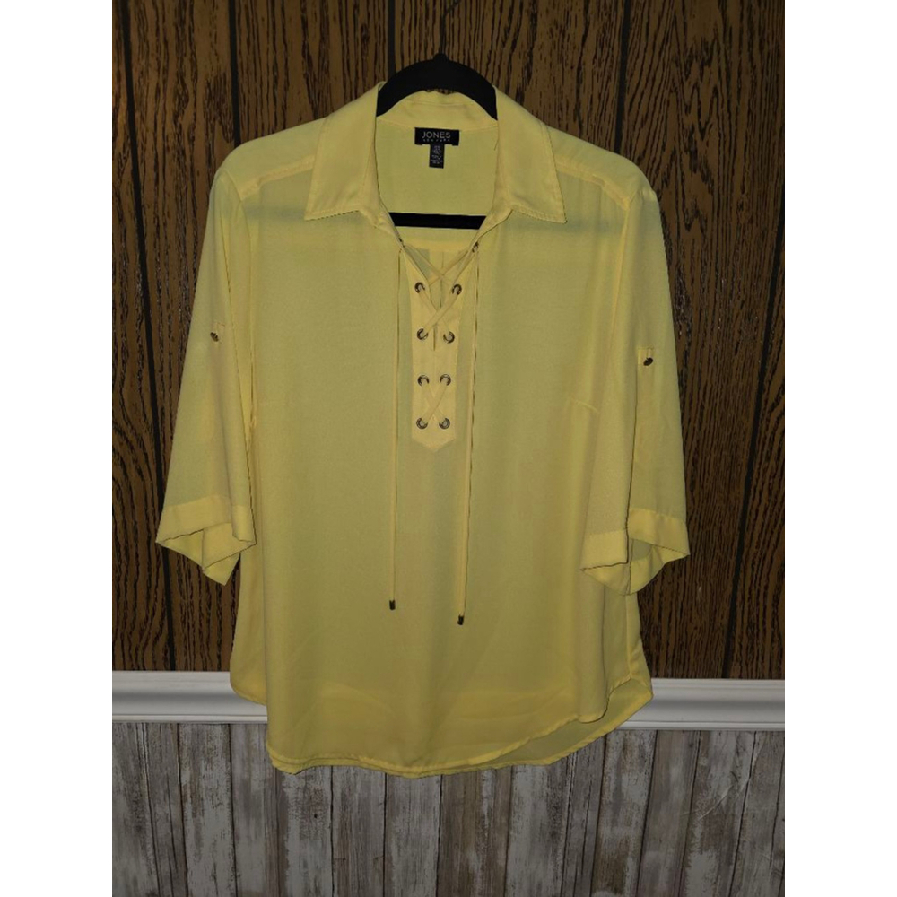 Women's Jones New York Yellow Blouse L